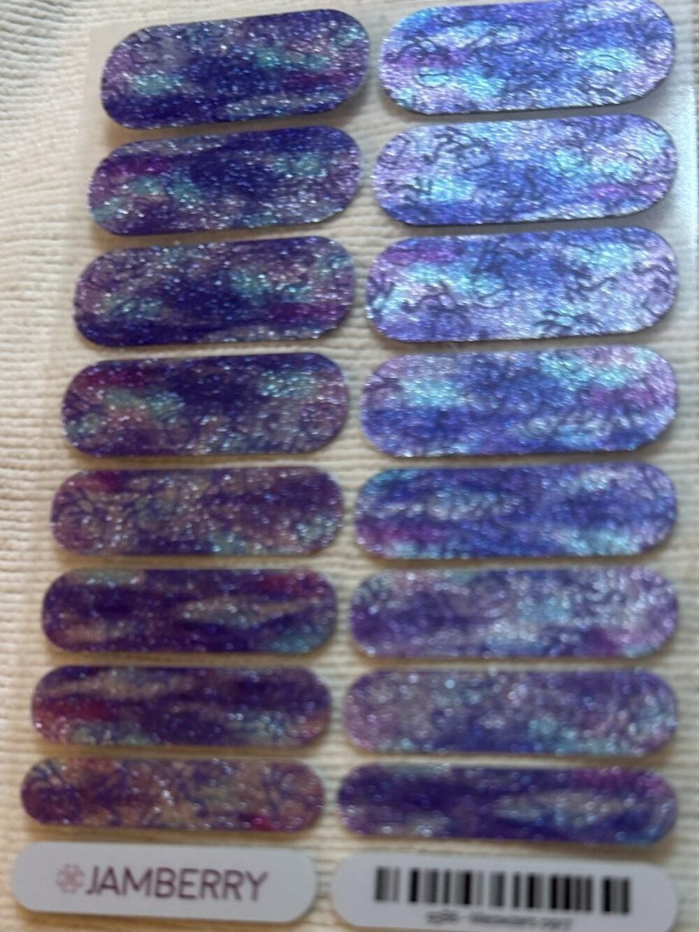 💅Hard to Find Jamberry Nail Wrap, Rare, Multi-Purple Modern Design, Art Deco💅